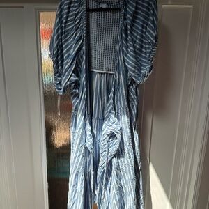 Old Navy Blue and White Checkered Top